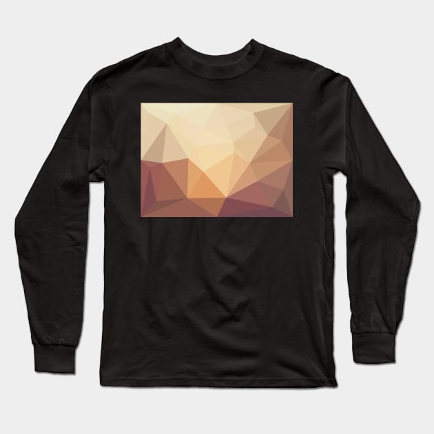 Rust Brown Triangles Long Sleeve T-Shirt by greenoriginals